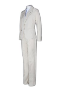 BSW244 uniform custom hong kong trouser suits working suits tailor made men' s office business hk company supplier  white linen jacket